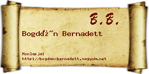 Bogdán Bernadett névjegykártya